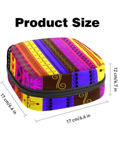 Portable Storage Bags for Women's Bandages & Menstrual Pads | Retro Multi-Colored Holder for School & Office - Buy Online on GoSupps.com