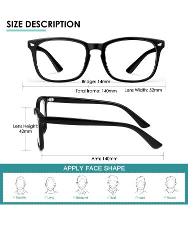Buy Hunsquer Blue Light Glasses 8068 - 3-Pack for Men & Women | Black Toumin Pink | Anti-Glare Computer Glasses | International Shipping - Buy Online on GoSupps.com