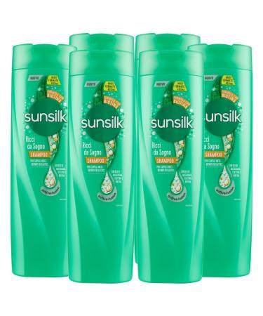 Sunsilk Sunsilk Dreamy Curls Shampoo for defined and bouncy curls Active Fusion Formula with elastic macadamia oil and biotin 6 x 400ml bottles