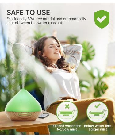 500ml Essential Oil Diffuser with 8 Essential Oils - Aromatherapy Humidifier for Large Room | Remote Control, 4 Timer Settings - Buy Online on GoSupps.com