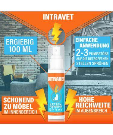Saint Nutrition Intravet Cat DEFENSE Spray - Effective Indoor & Outdoor Cat Repellent by Tomcat - Stop Cats from Entering Your Space - Buy Online on GoSupps.com
