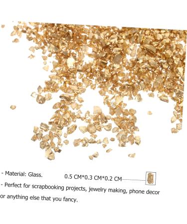 1 Glass Chip Nail Accessories Epoxy Resin Rhinestones Resin Epoxy Diy Epoxy Fillers Nail Art Accessories Manicure Charms Manicure Fillers Nail Art Fillers Nail Stone Filling 0.5X0.3cm Golden - Buy Online on GoSupps.com