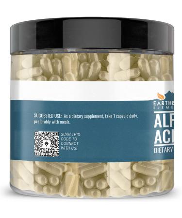 Earthborn Elements Alpha-Lipoic Acid 200 Capsules Pure & Undiluted No Additives 200 Count (Pack of 1) - Buy Online on GoSupps.com