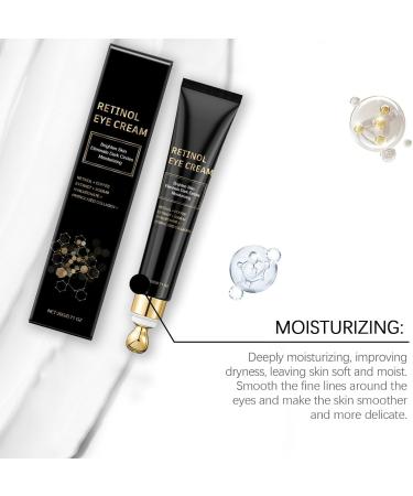 Retinol Eye Cream with cooling roller antiaging eye cream deep effect against wrinkles lightening and firming reduces dark circles under the eyes reduces bags under the eyes for men and 2 pieces 1ml 1er Pack - Buy Online on GoSupps.com