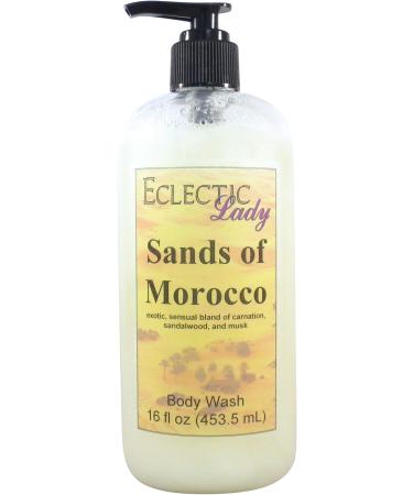 Eclectic Lady Liquid Pearl Body Wash - Sands Of Morocco Scent 3-in-1 Use For Bubble Bath Hand Soap & Body Wash Phthalate-Free Sands Of Morocco Fragrance Handcrafted in USA (16 oz) 16 Fl Oz (Pack of 1)