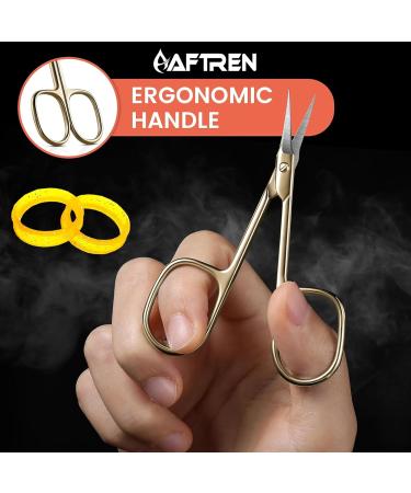 Cuticle Scissors Precision Manicure Beauty Nail Scissors for Small Children Cuticle Nipper Professional Stainless Steel Scissors for Men Women 3.7 Inch Gold - Buy Online on GoSupps.com