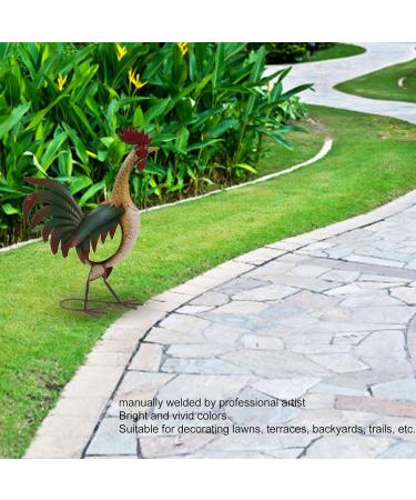 Shop Lifelike Garden Rooster Statues - Hand-Welded Iron Yard Ornaments for Lawn & Porch D cor - International Shipping Available - Buy Online on GoSupps.com
