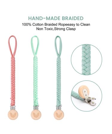 ClDy Baby Pacifier Chain Clip | 4PCS Pacifier Keeper Strap for Stroller Baby Carrier & Car Seat | Drink Cup Holder for Babies - Buy Online on GoSupps.com