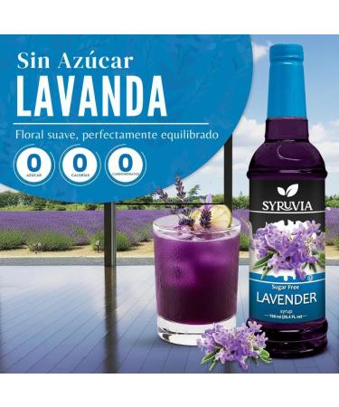 Syruvia Sirop de lavande sans sucre 750 ml Sirop aromatisant de caf de qualit sup rieure. 0 calories casher et sans gluten. Parfait pour les boissons sodas shakes desserts et plus encore. Lavande 25.4 ml (Lot de 1) - Buy Online on GoSupps.com