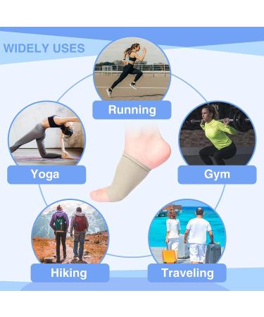 YLYLXIMA Compression Arch Support Sleeves with Gel Pad - Plantar Fasciitis Relief for Flat Feet - Men Women (1 Pair Beige) - Buy Online on GoSupps.com