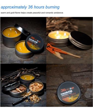 3 Wicks Survival Candle  Portable Emergency Candle Tealight Candle 36 Hours Burning for Home Outdoor Camping and Emergency Kit - Buy Online on GoSupps.com