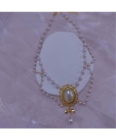 Southjieling Fashionable Tassel Necklace - Elegant Multi-Layer Pearl Collarbone Chain | Women's Jewelry Accessories in White - Buy Online on GoSupps.com