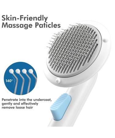 Self Cleaning Slicker Dog Brush for Shedding & Tangles - Ideal for Long & Short Haired Dogs & Cats - Grooming Tool for Indoor Pets - Buy Online on GoSupps.com