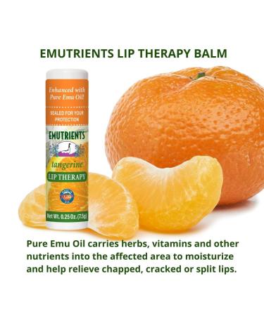 Montana Emu Ranch Tangerine Lip Therapy Balm 0.25oz - Pure Emu Oil Formula - Buy Online on GoSupps.com