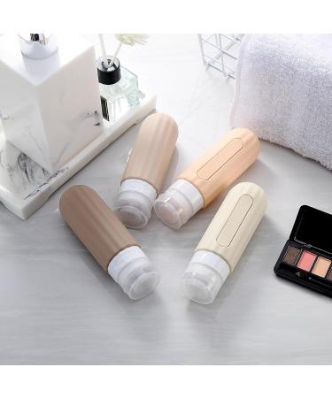 Travel Bottles for Toiletries - TSA Approved Silicone 3oz Leak Proof BPA Free 4 Pack - Perfect Travel Accessories for Shampoo Body Wash Lotion & Soap - Buy Online on GoSupps.com