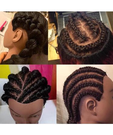 Desire of Goods Afro Training Head - Real Dark Brown Hair - 40 cm Hairdressing Mannequin with Stand - International Shipping Available - Buy Online on GoSupps.com