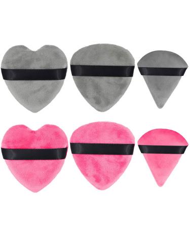 6 Pieces Powder Puff Makeup Sponge,Big Velour Makeup Puff for Powder Makeup Sponge Powder Puffs for Face Powder Face Body Mineral Powder Makeup Tools