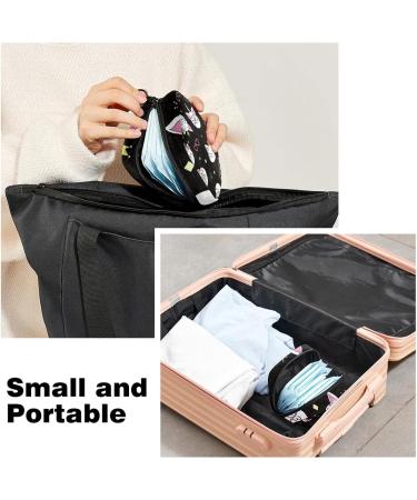 Portable Cat Unicorn Heart Glasses Sanitary Napkin Storage Bag for Women & Teens - Menstrual Cup Holder - Buy Online on GoSupps.com