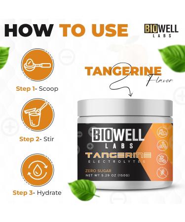 Buy Tangerine Electrolytes by Biowell Labs | Zero Sugar Keto & Paleo Friendly Hydration - Buy Online on GoSupps.com