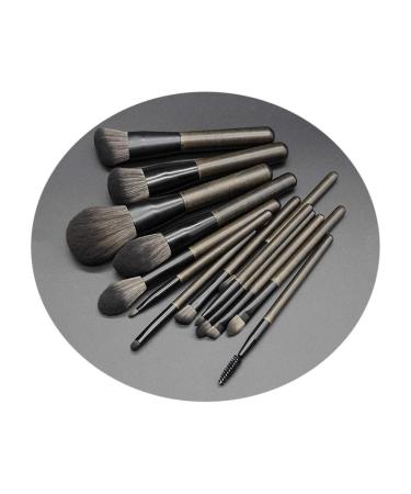 Makeup Brush 14 Pieces Portable Multifunctional Makeup Brush Solid Wood Handle Easy to Clean with Makeup Bucket Brush Sets