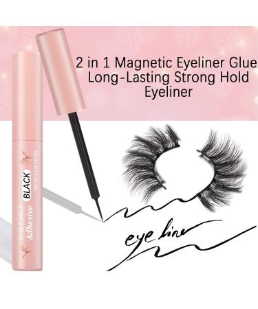 3 Tubes Magnetic Eyeliner & Pink Glue Pack | Magnetic Eyelashes Set - Buy Online on GoSupps.com