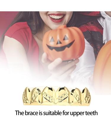 Fashionable Gold Plated Teeth Brace Metal Jewelry for Halloween Party - Unique Costume Accessory - Buy Online on GoSupps.com