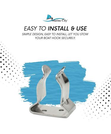 MARINE CITY Stainless Steel General Purpose Storage Clips (2 Pcs) 1-1/8 to 1-1/2 - Boat, Ship, Marine Spring Clamp Holders - Buy Online on GoSupps.com