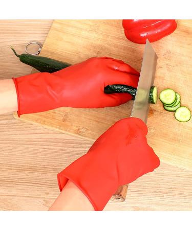 KKRAUS 3 Pairs Cleaning Gloves Non-Slip Durable Rubber Gloves Cleaning Reuseable Household Gloves for Kitchen Cleaning Washing Dish Gloves (Color : Red Size : Large) Large Red - Buy Online on GoSupps.com