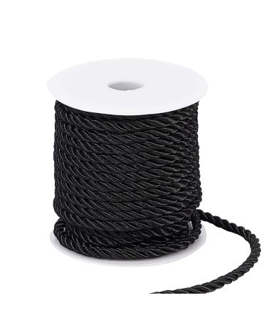 PH PandaHall 3 Braided Cord Trim, 5mm Decorative Twine Cord Rope Shiny Viscose Cording String for Home Decoration Embellish Costumes Drawstrings Graduation Honor Cord(59 ft, Black) 5mm Black - Buy Online on GoSupps.com