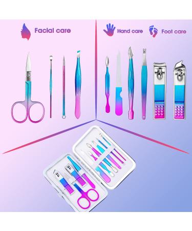 VBoo Manicure Nail Kit - 10 in 1 Nail Clipper Set for Men and Women, Personal Care Grooming Kit for Travel or Home - Perfect Christmas Gift - Buy Online on GoSupps.com