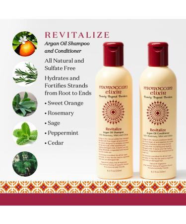 Revitalize Argan Shampoo & Conditioner Set for Women | Antioxidant-Enriched Hair Treatments | Suitable for All Skin Types | 805 fl oz - Shop Now - Buy Online on GoSupps.com