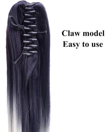IMISSU Straight Clip on Hairpiece Extensions Pony Tail Clip Claw Ombre Ponytail Hair Pieces (Ombre Pink) - Buy Online on GoSupps.com