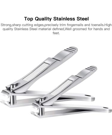 Bestope Pro Nail Clipper Set - Stainless Steel Sharp Nail Trimmer Set for Men and Women - Professional Fingernail and Toenail Clippers with Metal Case - Black 3 Piece Assortment - Buy Online on GoSupps.com