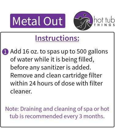 Hot Tub Metal Out 16oz - Prevent Scale & Stains, Calcium Build-up - Buy Online on GoSupps.com