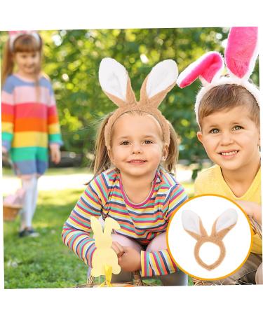 AOKWAWALIY Rabbit Ears Headband Rabbit Headbands for Women Bunny Ear Headband Bunny Ear Hair Decoration Cartoon Plush Headband Headbands Hair Bands Rabbit Ears Costume Bunny Ears Adult 25.00X23.00X2.30CM Khaki - Buy Online on GoSupps.com