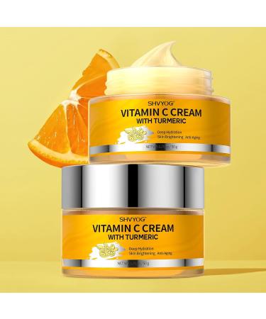 Vitamin C Face Moisturizer - Turmeric Cream for Anti-Aging Skin Firming & Brightening - Dark Spots & Wrinkles Treatment - 1.76 OZ - Buy Online on GoSupps.com