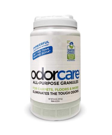 odorcare All-Purpose Granules 64 oz. (Value Pack) for Carpets, Floors, Upholstery & More - The only EPA Safer Choice-Certified granular Home + Business + Pet Odor Eliminator 4 Pound (Pack of 1)
