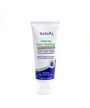 TriDerma Intense Fast Healing Multi-Purpose Cream for Cuts Scrapes Sores Chafing Minor Burns and Sunburn (2.2 oz Tube)
