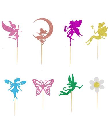 Arthsdite 24Pcs Fairy Cupcake Toppers Flower Angel Fairy Butterfly Flower Cupcake Picks for Wedding Bridal Shower Baby Shower Birthday Party Cake Decorations Supplies - Buy Online on GoSupps.com