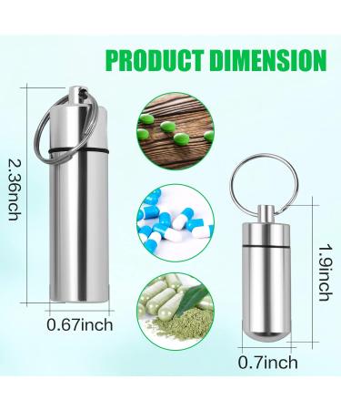 Small Portable Pill Box Keychain - Waterproof & Lightweight 3 Pack | Mini Metal Pill Case for Travel & Camping - Perfect for Outdoor Use - Buy Online on GoSupps.com