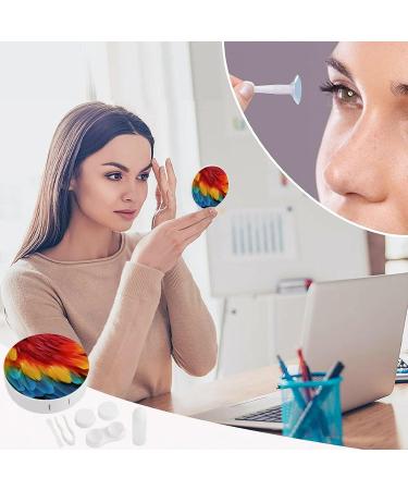 Buy Parrot Feather Print Contact Lens Case | Stylish & Travel-Friendly Lens Care Box - Buy Online on GoSupps.com