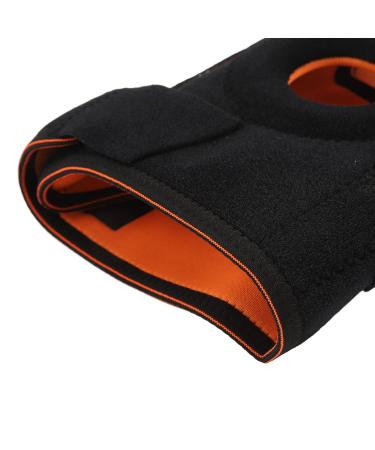 Black Unisex Adjustable Sports Knee Support | Silicone Spring Hollow Design for Enhanced Comfort - Buy Online on GoSupps.com