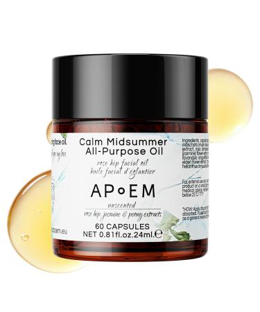 APoEM Renew Capsules (60 CT) Anti-Aging Oil-Based Skincare Serum with Rosehip Oil Musk Rose & Damask Rose | Enhances Skin Elasticity Reduces Wrinkles Nourishes & Moisturizes (0.81 Fl Oz) 0.81 Fl Oz (Pack of 1)