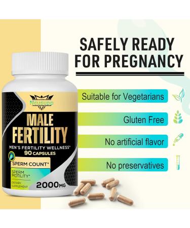 Fertility Supplements for Men Male Fertility Supplement - Optimal Sperm Count Motility and Strength 2000MG Mens Prenatal Vitamins with CoQ10 Maca Root Zin NAC &Folate for Conception - 90 Capsules 90 Count (Pack of 1) - Buy Online on GoSupps.com