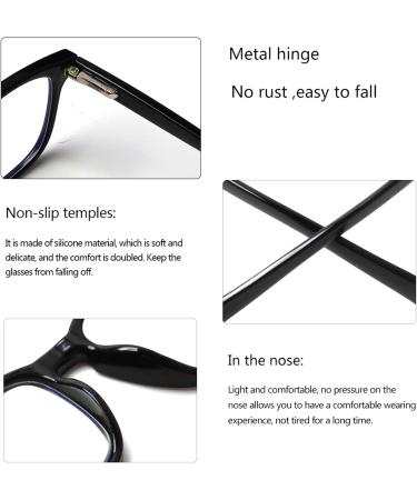 2-Pack Progressive Multifocal Anti Blue Light Reading Glasses for Men & Women - Fashion Eyeglasses Frame - Black Demi 2.50 - Buy Online on GoSupps.com