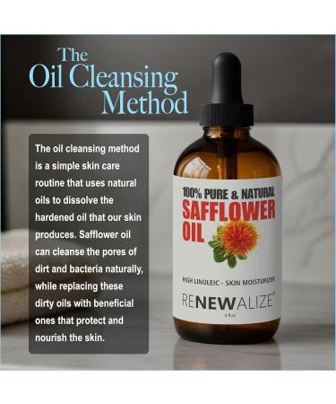 Safflower Seed Oil Face Moisturizer - 4 oz. | Natural Acne & Oily Skin Serum | High Linoleic Skincare for Men & Women - Buy Online on GoSupps.com