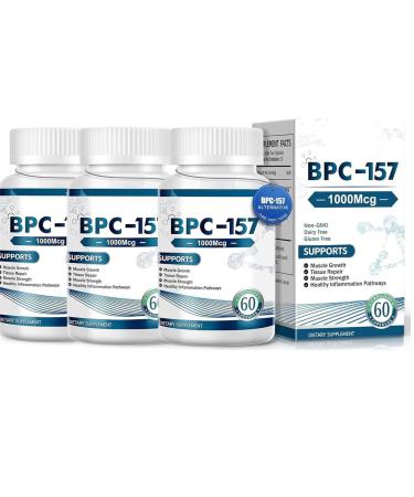 BPC-157 Peptide Capsules New Protective Compound 157 60 Capsules (3)