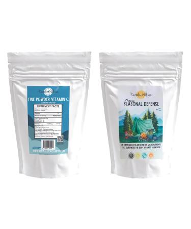 Revitalize Wellness Bundle | Fine Powder Vitamin C 454 Servings and Organic Seasonal Defense (Fruit Punch) 30 Servings