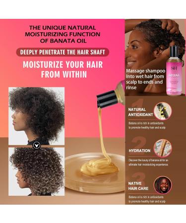 Batana Oil Shampoo Organic Batana Oil for Healthy Hair Shampoo with 100% Pure Raw Batana Oil Repair Damaged Hair Nourishes Thin Hair Scalp Skin and Loss Hair Growth Fir for All Hair Types - Buy Online on GoSupps.com