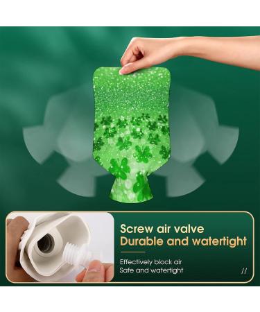 Green Leaves Hot Water Bottle with Plush Cover | Cozy Hand Warmer for Adults & Kids - 26.5x15.3cm - Buy Online on GoSupps.com
